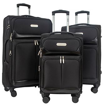 IZOD Ocean Soft Shell 3 pc Lightweight Expandable Spinner Luggage Set