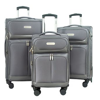 IZOD Ocean Soft Shell 3 pc Lightweight Expandable Spinner Luggage Set