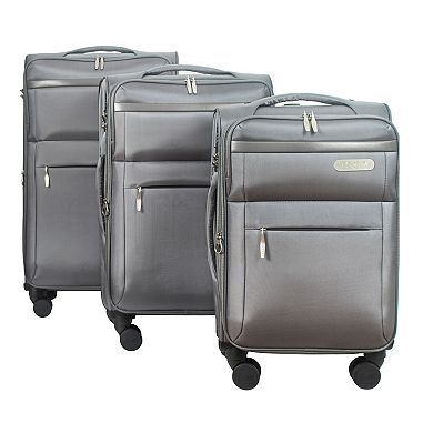 IZOD River 3-pc. Soft Shell Expandable Spinner Luggage Set with Dual Wheels