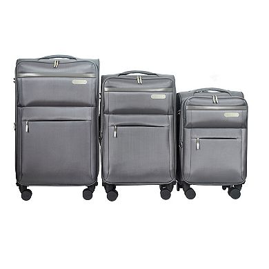 IZOD River 3-pc. Soft Shell Expandable Spinner Luggage Set with Dual Wheels