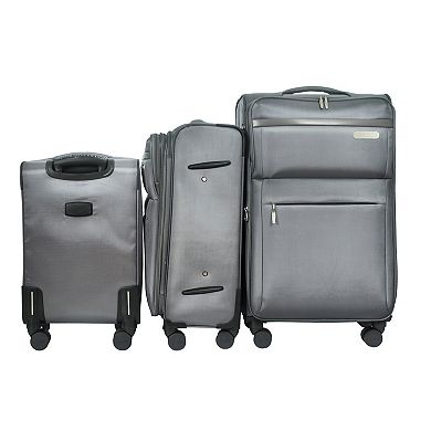 IZOD River 3-pc. Soft Shell Expandable Spinner Luggage Set with Dual Wheels