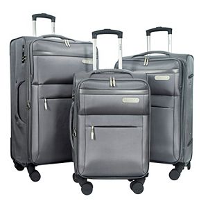 IZOD Noah 3-pc. Soft Shell Combo Lock Spinner Luggage Set