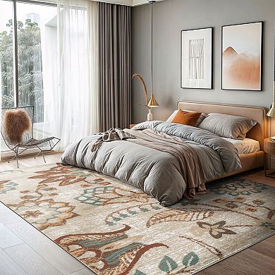 World Rug Gallery Floral Medallion Rug