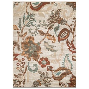 World Rug Gallery Botanical Scroll Rug