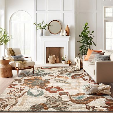 World Rug Gallery Botanical Scroll Rug