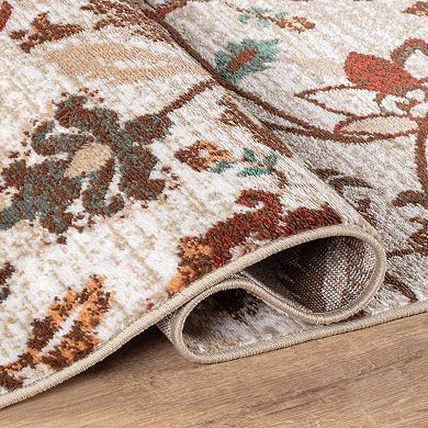 World Rug Gallery Multi Vine Floral Rug