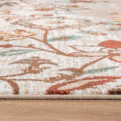 World Rug Gallery Multi Vine Floral Rug