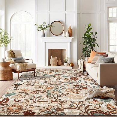 World Rug Gallery Multi Vine Floral Rug