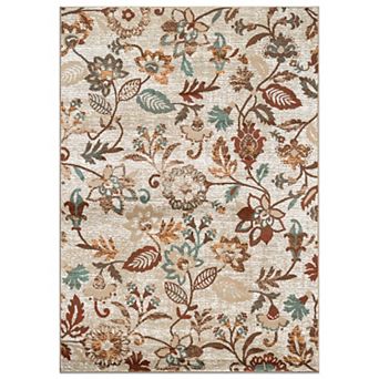 World Rug Gallery Multi Vine Floral Rug