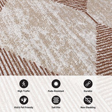 World Rug Gallery Geometric Stripe Rug