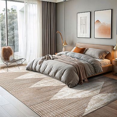 World Rug Gallery Geometric Stripe Rug