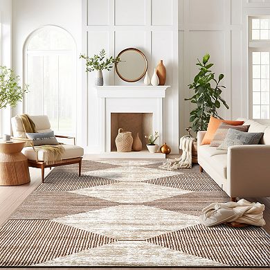 World Rug Gallery Geometric Stripe Rug