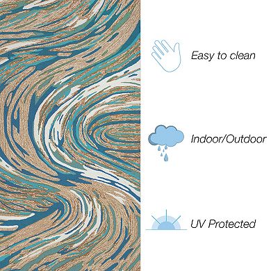 Liora Manne Capri Big Wave Indoor / Outdoor Rug