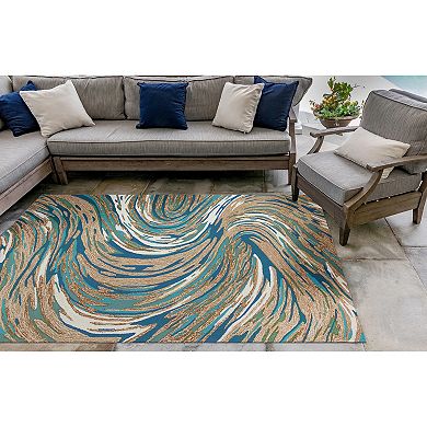 Liora Manne Capri Big Wave Indoor / Outdoor Rug