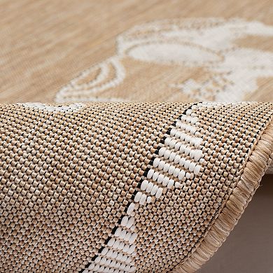 Liora Manne Carmel Marching Elephants Indoor / Outdoor Rug