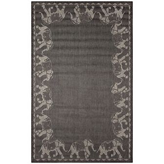 Liora Manne Carmel Marching Elephants Indoor / Outdoor Rug