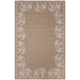 Liora Manne Carmel Marching Elephants Indoor / Outdoor Rug