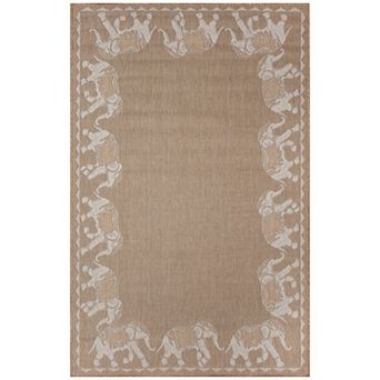 Liora Manne Carmel Marching Elephants Indoor / Outdoor Rug