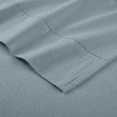 Pointehaven 180 GSM Brushed Cotton Flannel Sheet Set with Pillowcases