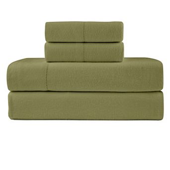 Pointehaven 180 GSM Brushed Cotton Flannel Sheet Set or Pillowcases