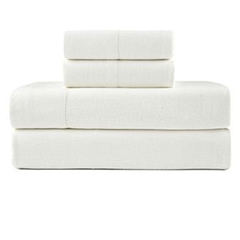 Pointehaven 180 GSM Brushed Cotton Flannel Sheet Set with Pillowcases