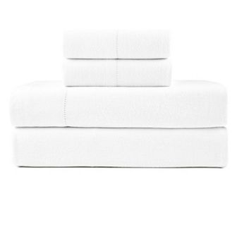 Pointehaven 180 GSM Brushed Cotton Flannel Sheet Set with Pillowcases