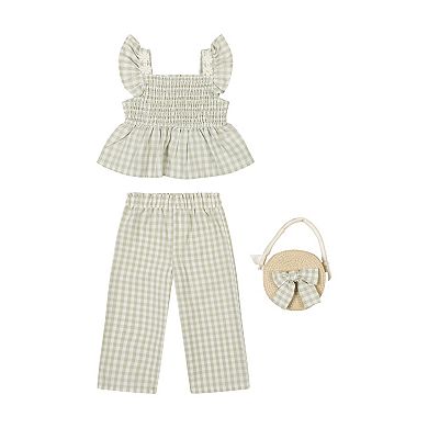 Baby & Toddler Girl Little Lass 3-Piece Top & Culotte Set