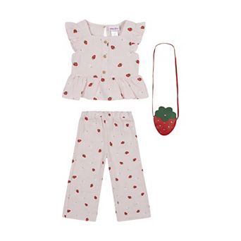 Baby & Toddler Girl Little Lass 3 pc Culotte Set & Purse