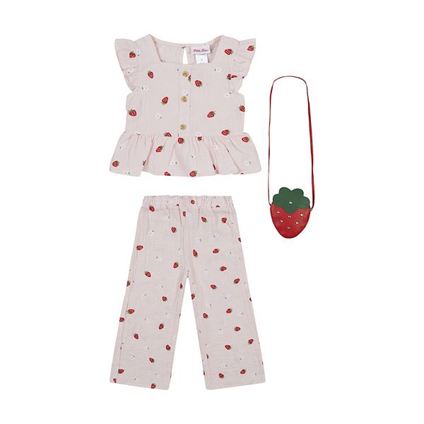 Baby & Toddler Girl Little Lass 3-Piece Culotte Set & Purse