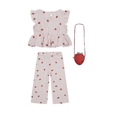 Baby & Toddler Girl Little Lass 3-Piece Culotte Set & Purse