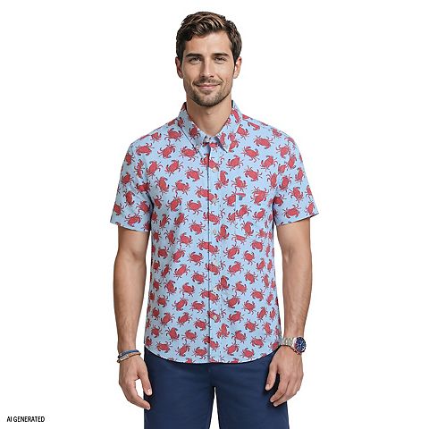 Мужская рубашка IZOD Breeze с коротким рукавом