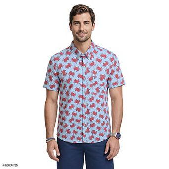 Men's IZOD Breeze Woven Short Sleeve Button-Down Shirt