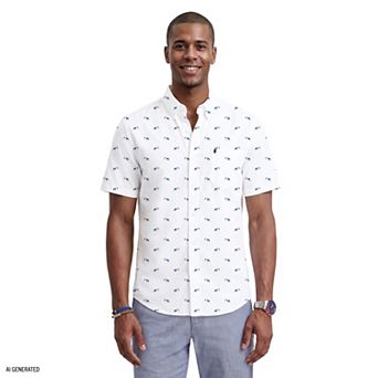 Men's IZOD Breeze Woven Short Sleeve Button-Down Shirt