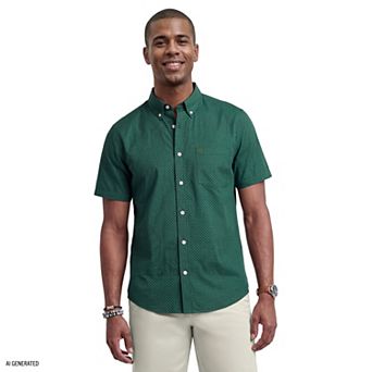 Men's IZOD Breeze Woven Short Sleeve Button-Down Shirt
