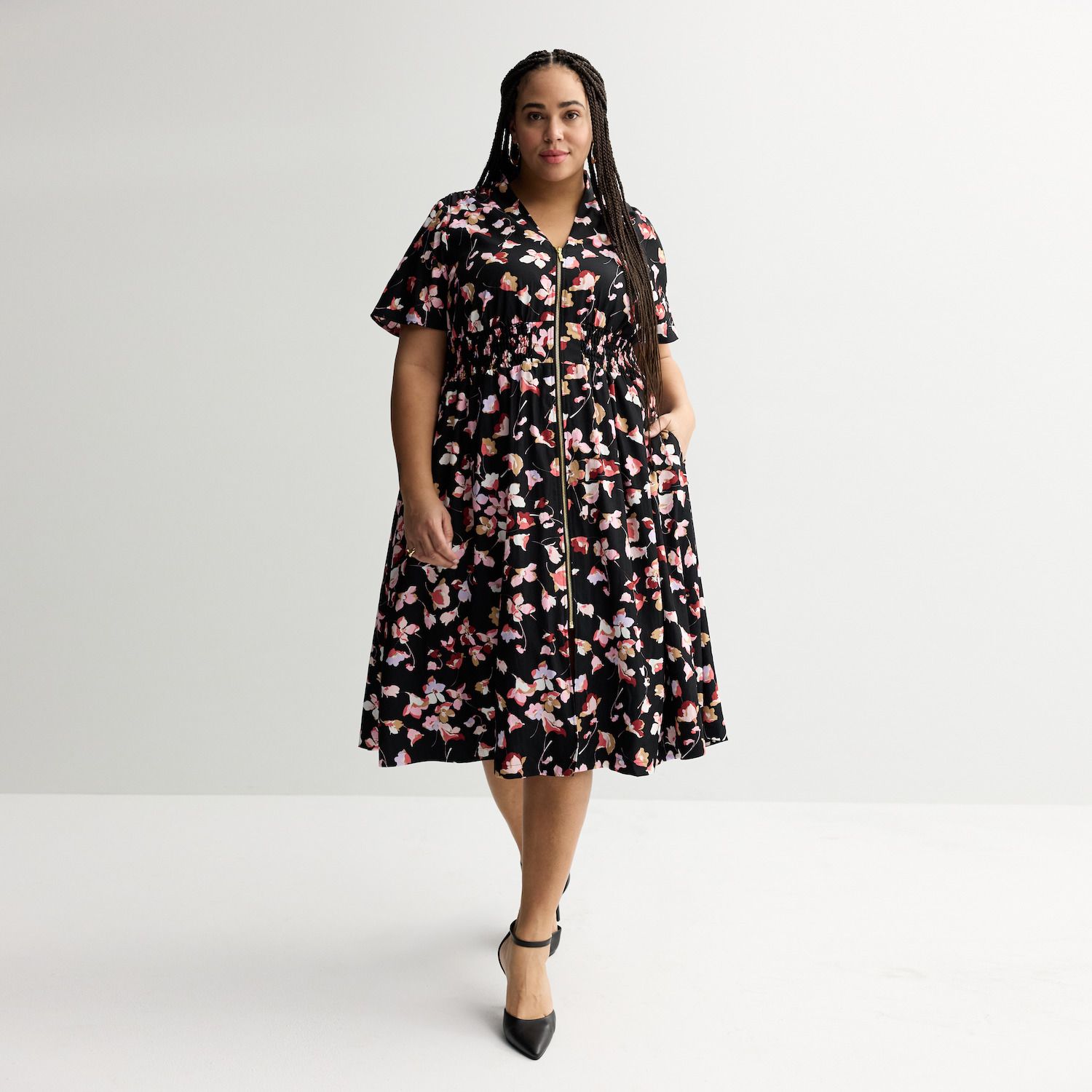 Женские платья Nine West Plus Size Nine West Zip Front Midi Dress