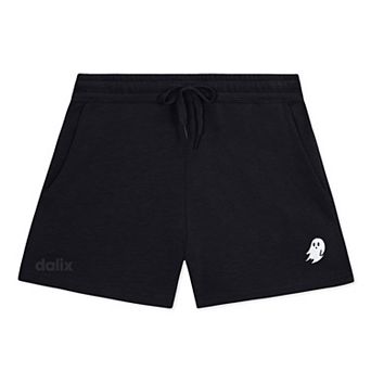 Dalix Womens Ghost Midweight Washed Fleece Shorts