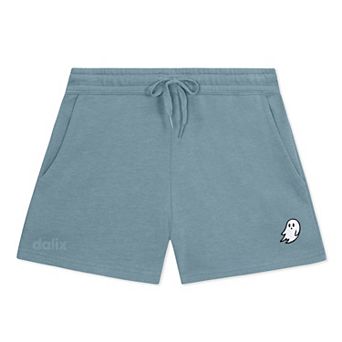 Dalix Womens Ghost Midweight Washed Fleece Shorts