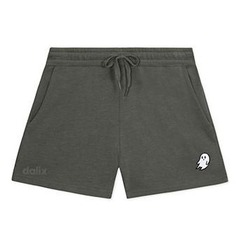 Dalix Womens Ghost Midweight Washed Fleece Shorts