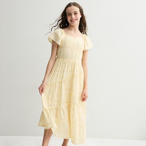 Girls 7-14 Trixxi Printed Maxi Dress & Purse Set