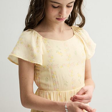 Girls 7-14 Trixxi Printed Maxi Dress & Purse Set