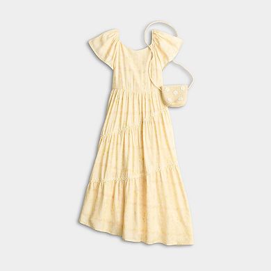 Girls 7-14 Trixxi Printed Maxi Dress & Purse Set