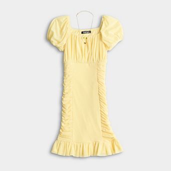 Girls 7-14 Trixxi Ruched Bodycon Dress with Necklace