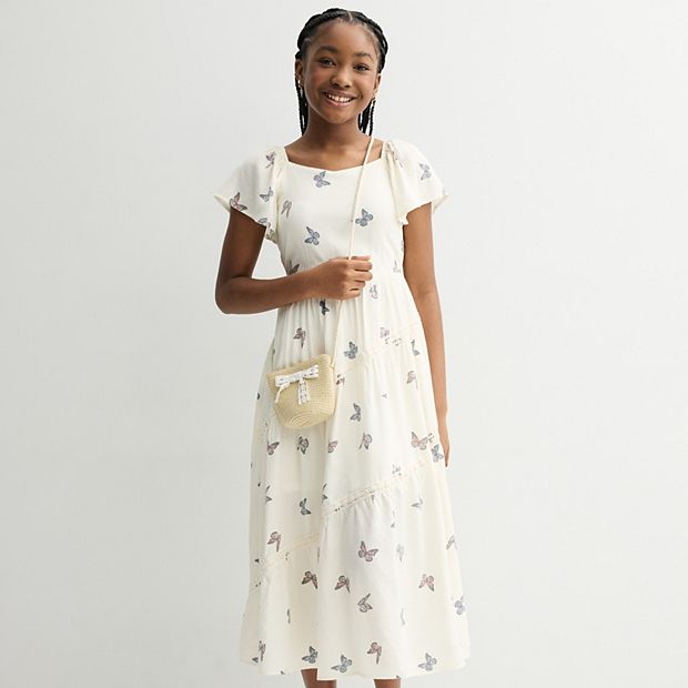 artisanal off white maxi dress Santorini Dress XSmall / White/Chambray