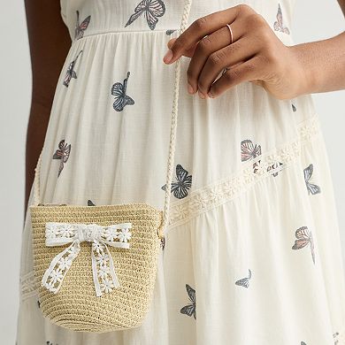 Girls 7-14 Trixxi Printed Maxi Dress With Purse