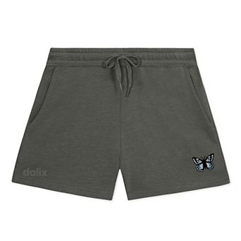 Dalix Womens Butterfly Midweight Washed Fleece Shorts