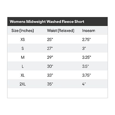 Dalix Womens Martini Midweight Washed Fleece Shorts