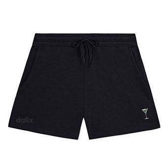 Dalix Womens Martini Midweight Washed Fleece Shorts