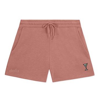 Dalix Womens Martini Midweight Washed Fleece Shorts