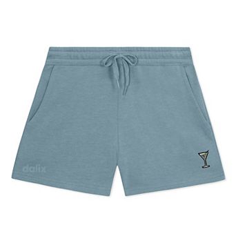 Dalix Womens Martini Midweight Washed Fleece Shorts