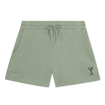 Dalix Womens Martini Midweight Washed Fleece Shorts